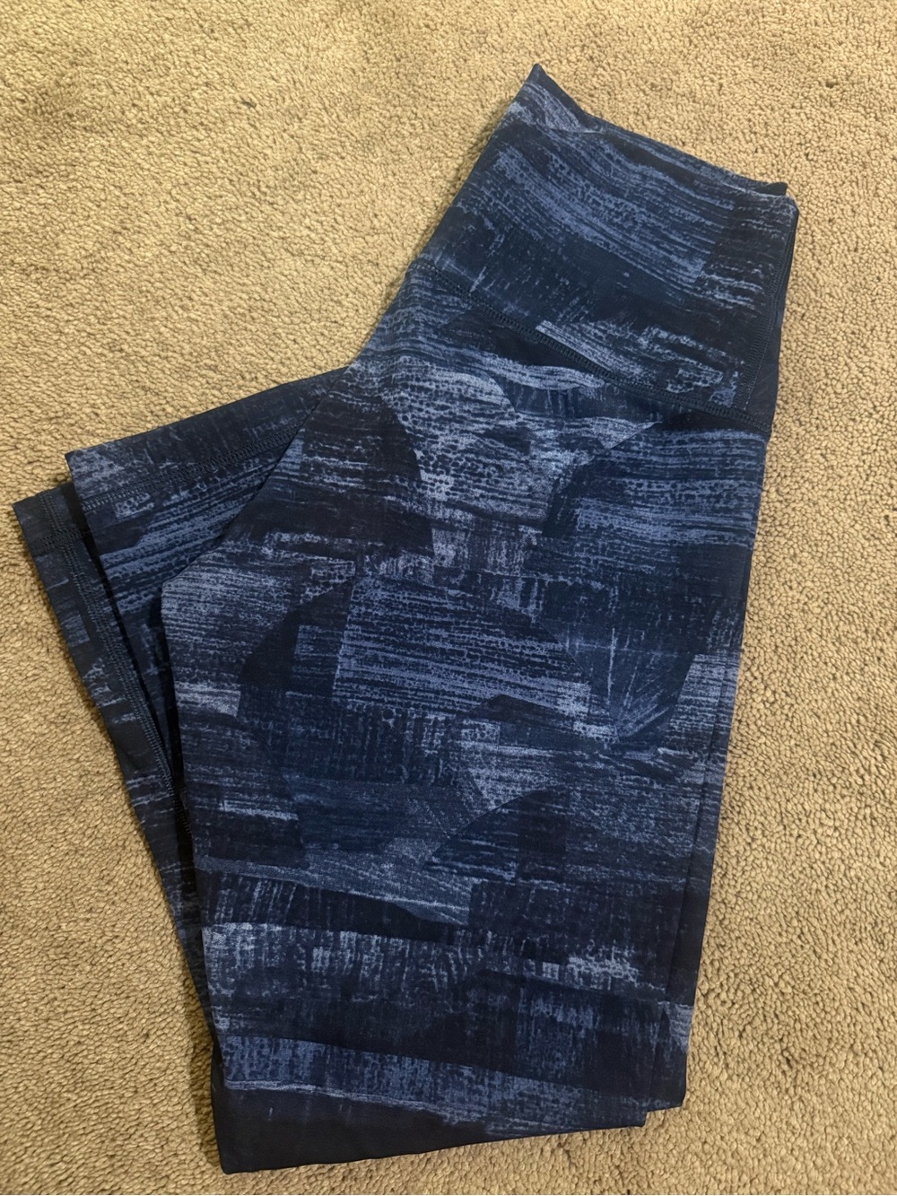 lululemon athletica Navy and Light Blue Patterned Leggings